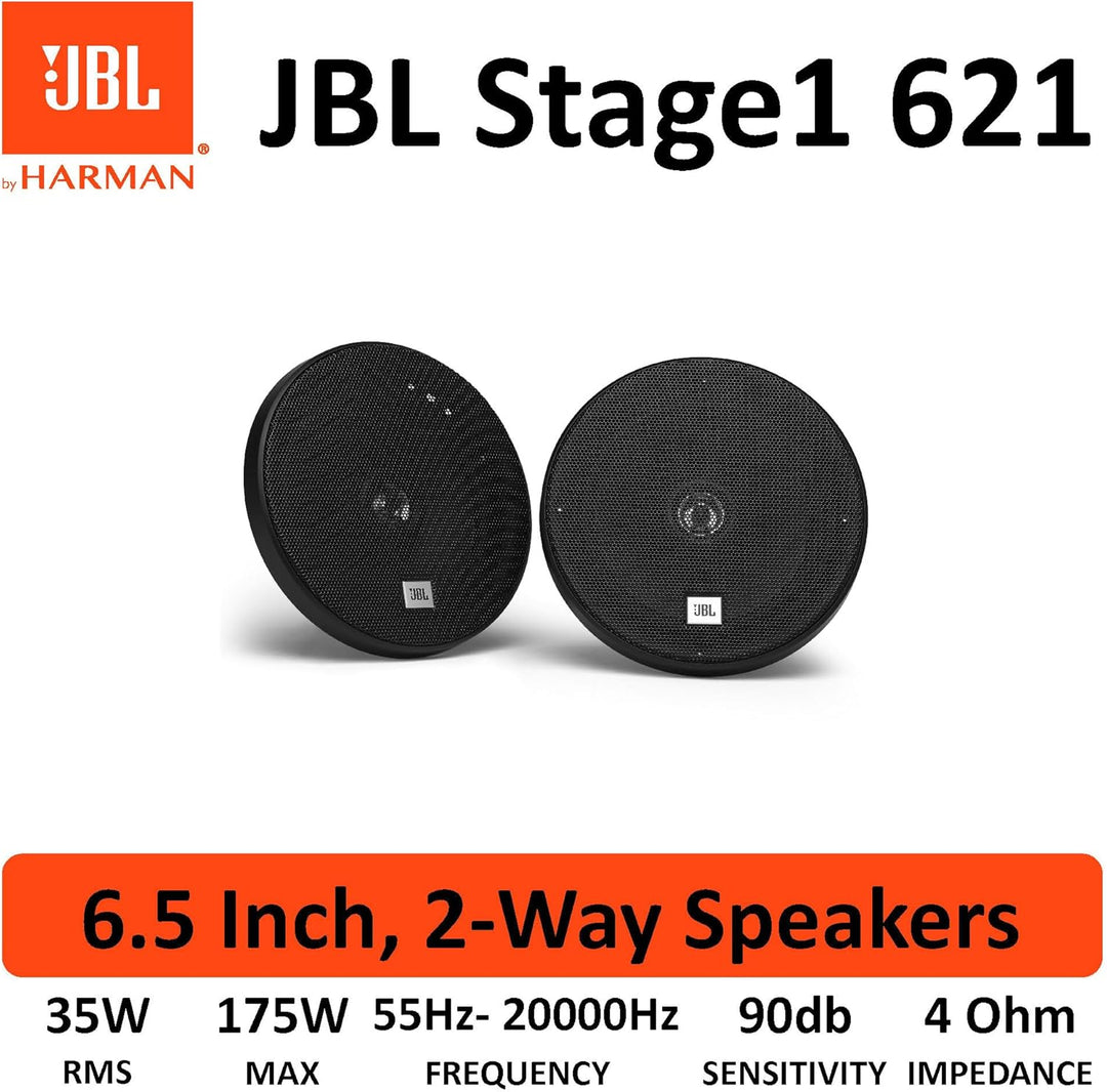 JBL Stage1 621 2-Wege Auto Lautsprecher Set von Harman Kardon - 175 Watt Car Hifi KFZ Autolautsprech