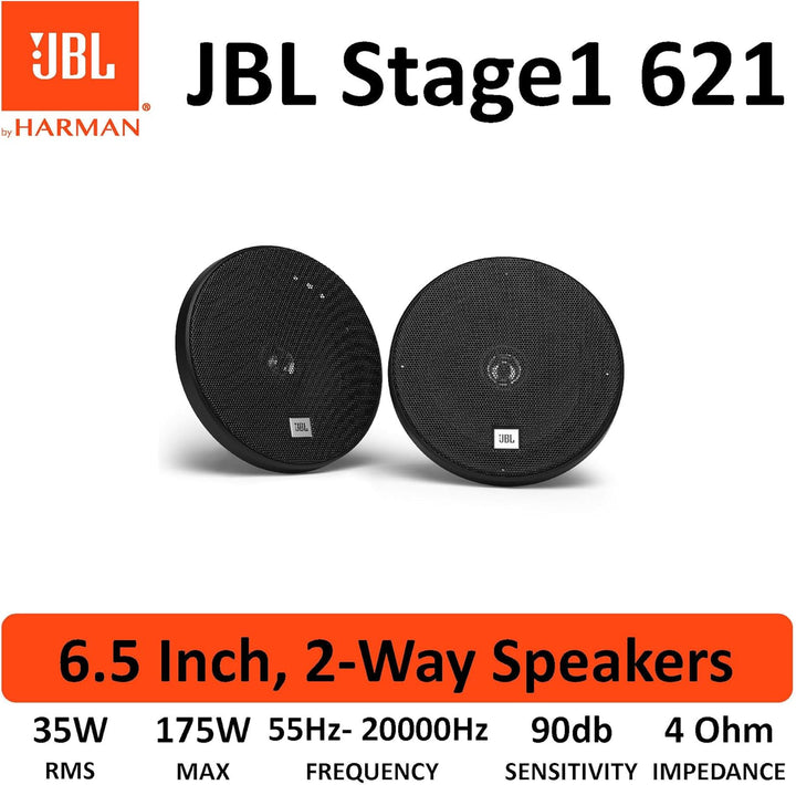 JBL Stage1 621 2-Wege Auto Lautsprecher Set von Harman Kardon - 175 Watt Car Hifi KFZ Autolautsprech