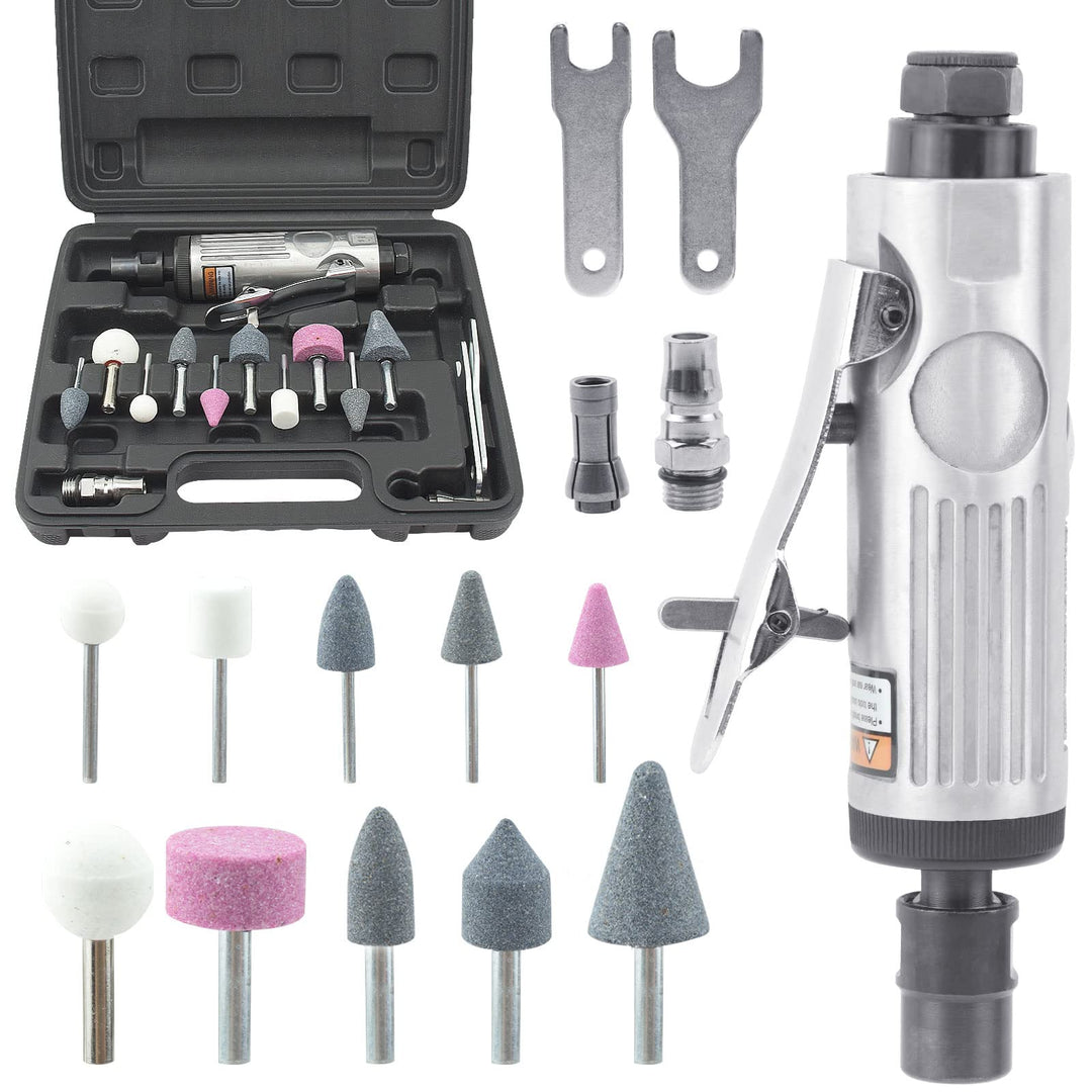 BIGP Druckluftschleifer Set, Druckluft Stabschleifer, gerader pneumatischer Schleifer, Geradschleife