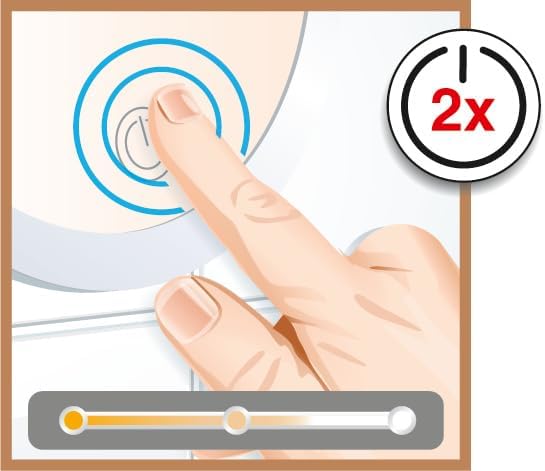 tesa VISIOON LED-Kosmetikspiegel - kabelloser Schminkspiegel mit dimmbarer Beleuchtung - Touch Contr