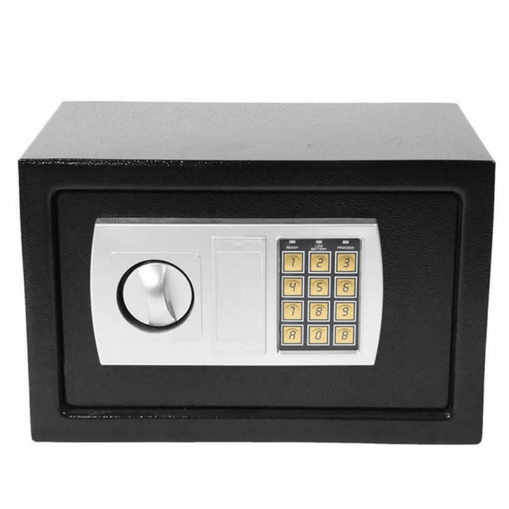 Tresor 31x20x20cm Elektronischer Safe, Elektronik Zahlenschloss Doppelstahlbolzen Montagematerial Sa