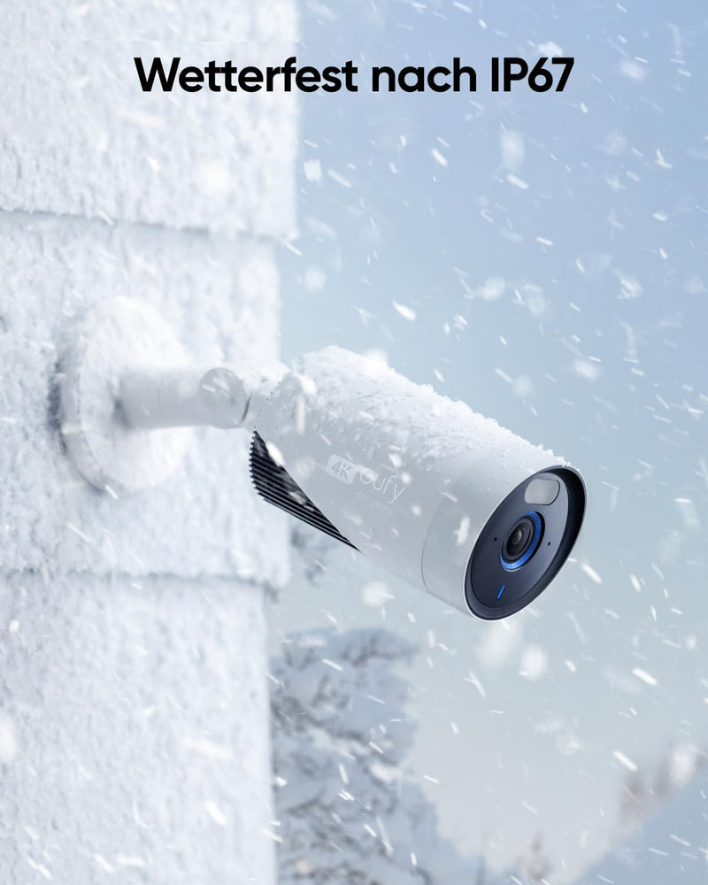 eufy Security eufyCam E330 (Professional) Zusatz-Überwachungskamera für Aussen, 4K, 24/7 Aufnahme, N