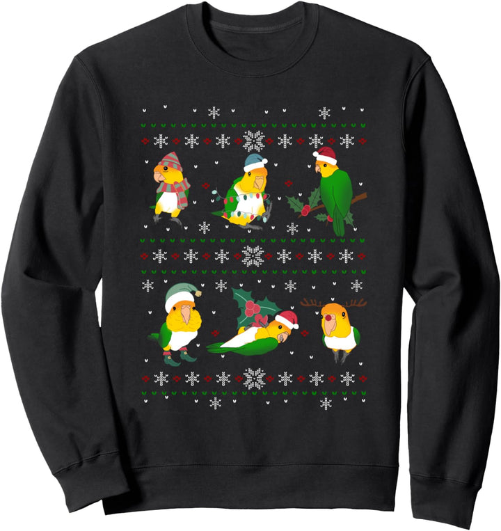 Ugly Christmas Caique Papageienbesitzer Feiertage Birb Memes Sweatshirt