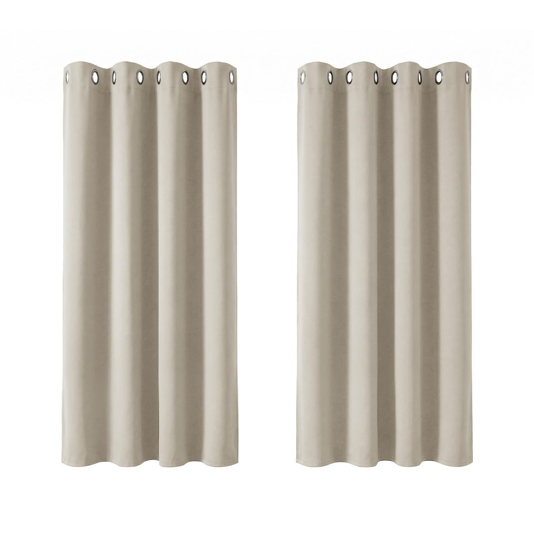 Deconovo Vorhang Verdunkelung Ösen Gardinen Wohnzimmer Gardinen Blickdicht, 138x117cm(HöhexBreite),