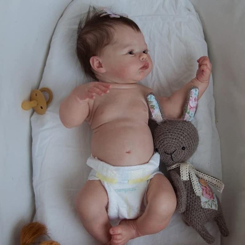 Reborn Puppen Mädchen Reborn Baby - 20 Zoll lebensechte Babypuppe Körper aus weichem Vinyl Sieht aus