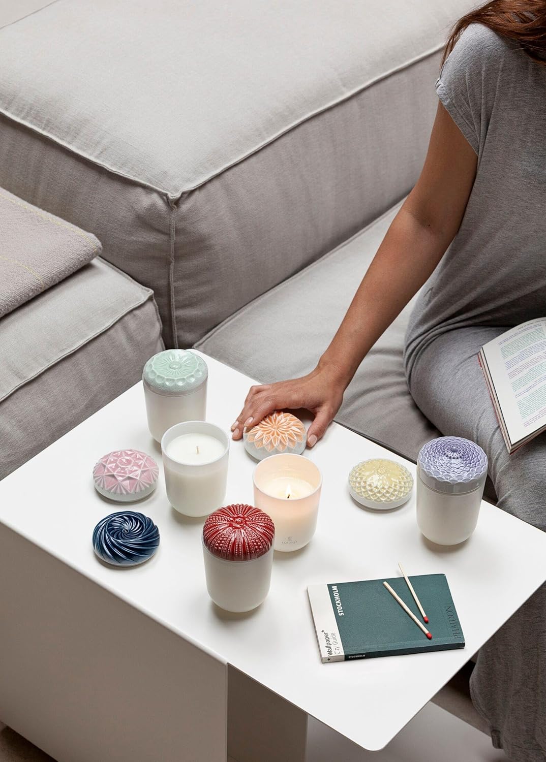 LLADRÓ Echoes Of Nature Candle. Tropical Blossoms Scent. Kerze. Porzellan.
