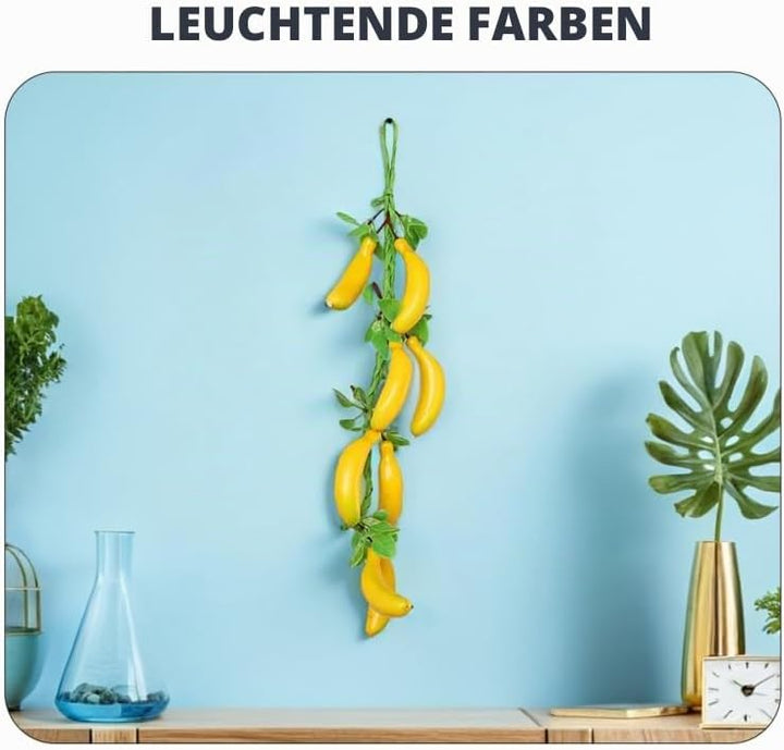 4 Stück Künstliche Bananen Hängespiesse - Simulierte Obstdekoration Für Fotografie Und Partys - Real