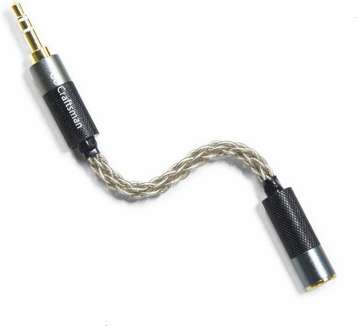 GUCraftsman 3,5mm Stereo Stecker auf 2,5mm symmetrische Buchse, tragbares Kopfhörer Adapterkabel, 6N