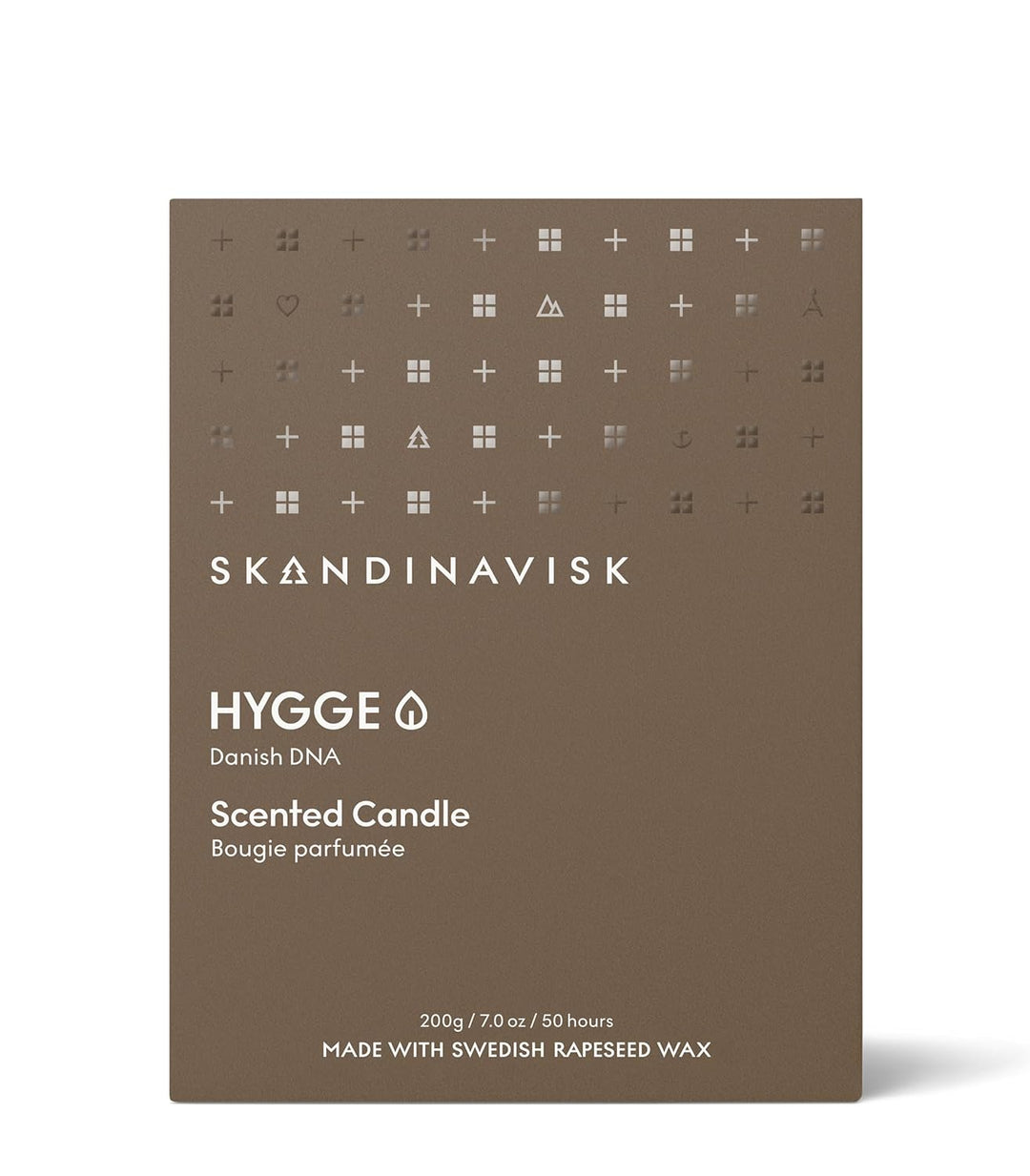 Skandinavisk HYGGE 'Gemütlichkeit' Duftkerze. Duftnoten: Schwarzer Tee und Minzeblätter, getrocknet
