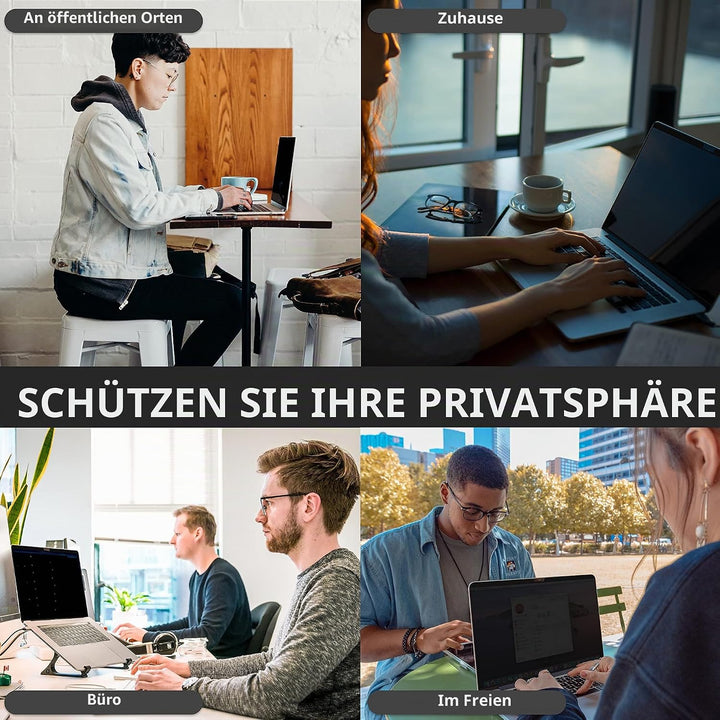 MyGadget Magnetische Sichtschutzfolie kompatibel mit MacBook Pro 13 Inch (2016-2022,M1,M2) | MacBook