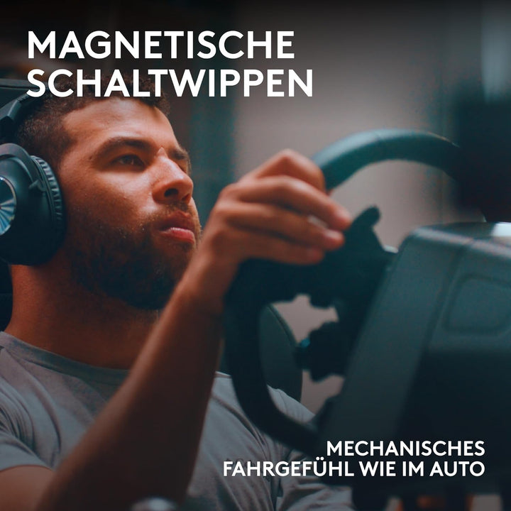 Logitech G PRO Rennlenkrad, Direktantrieb 11 Nm, TRUEFORCE Force Feedback, magnetische Schaltwippen,