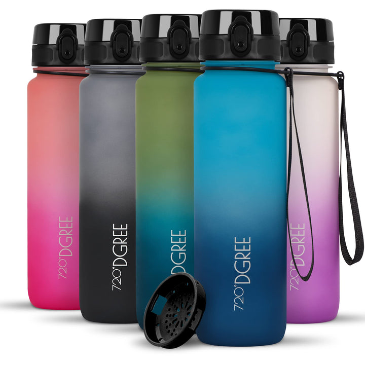 720°DGREE Trinkflasche “uberBottle“ +Sieb - 350ml, 500ml, 650ml, 1000ml, 1,5l, 2l - BPA-Frei - Wasse