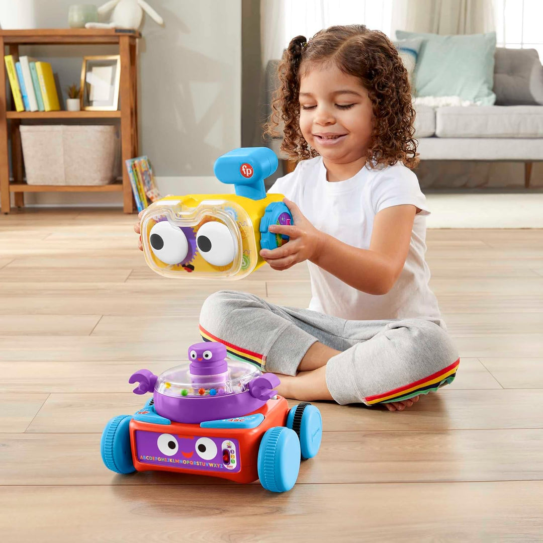 Fisher-Price 4-in-1 Lernroboter Linus für Babys und Kleinkinder, Spielzeug ab 6 Monaten, Version: Fr