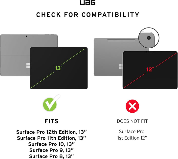 Urban Armor Gear Scout Handstrap Case für Microsoft Surface Pro 9 Hülle [Offiziell Designed for Surf