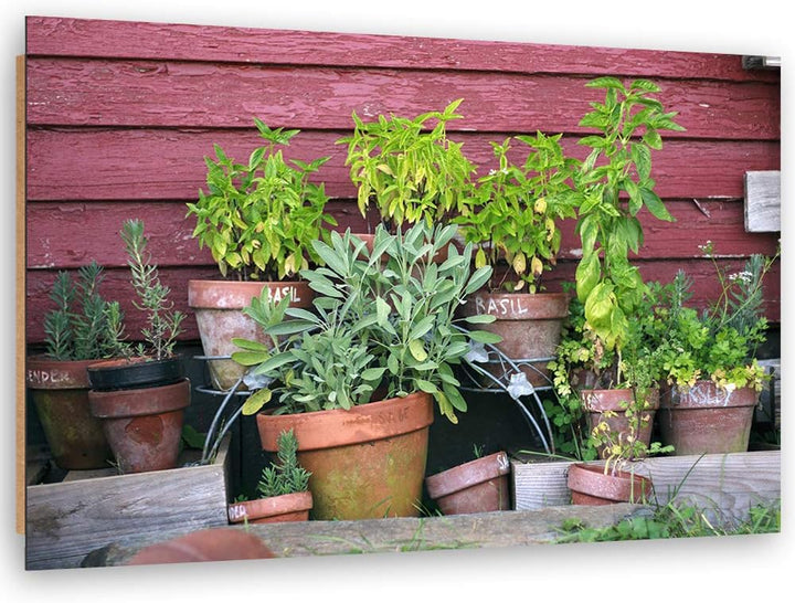 Wandbild XXL Pflanzen Deko Kunst Bilder für Wohnung mehrfarbig 120x80 cm M14331 120x80 cm, M14331 12