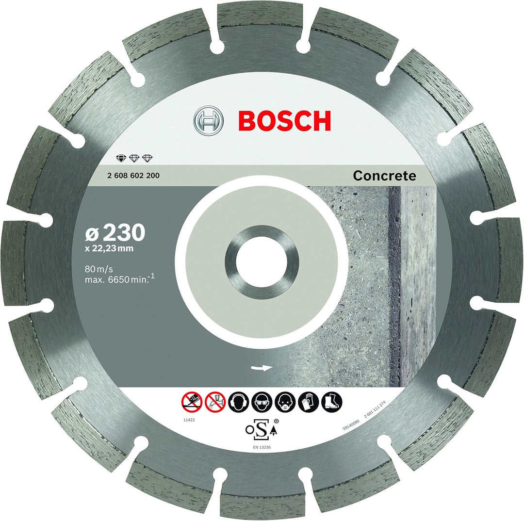 Bosch Accessories Bosch Professional 1x Diamanttrennscheibe Standard for Concrete (für Beton, Porenb
