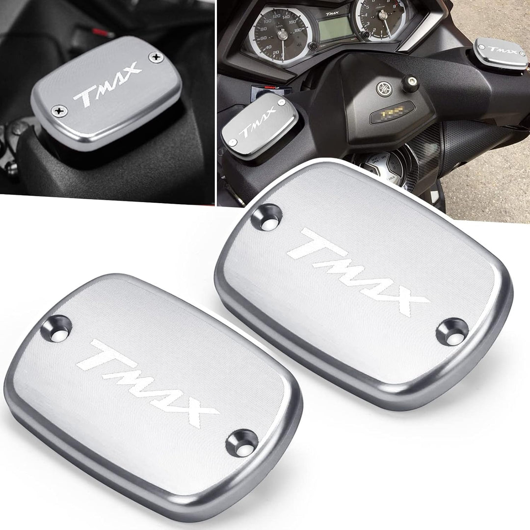 MOLONG 2 Stücke Motorradzubehör Vorderen Bremsflüssigkeitsbehälter Deckelschutz für T-MAX 500 Tmax 5