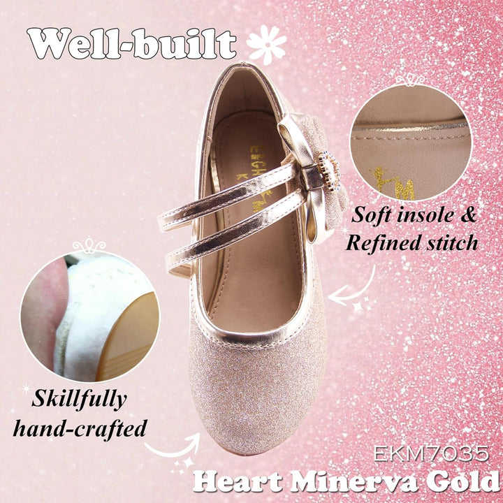 EIGHT KM EKM7018 Mädchen High Heel Kleid Schuhe Mary Jane Prinzessin Hochzeit Pumps Schuhe Glänzend