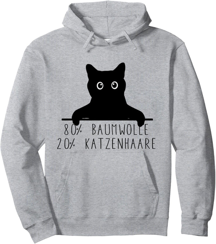 80 % Baumwolle 20 % Katzenhaar - Katzenmama Pullover Hoodie