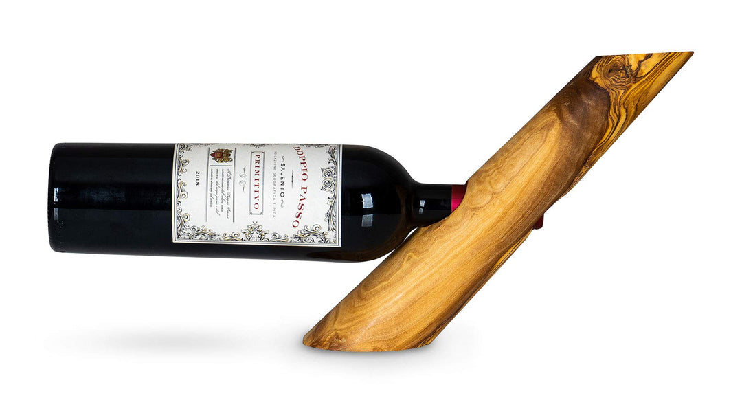 levandeo Weinflaschenhalter Holz Olivenholz H25cm Flaschenhalter Weinhalter Tischdeko Weinständer Fl