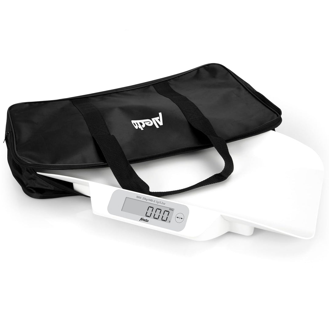 Alecto BC-30 Alecto Baby BC-30 Babywaage digital, für Babys und Kleinkinder bis max. 20 kg mit Stabi