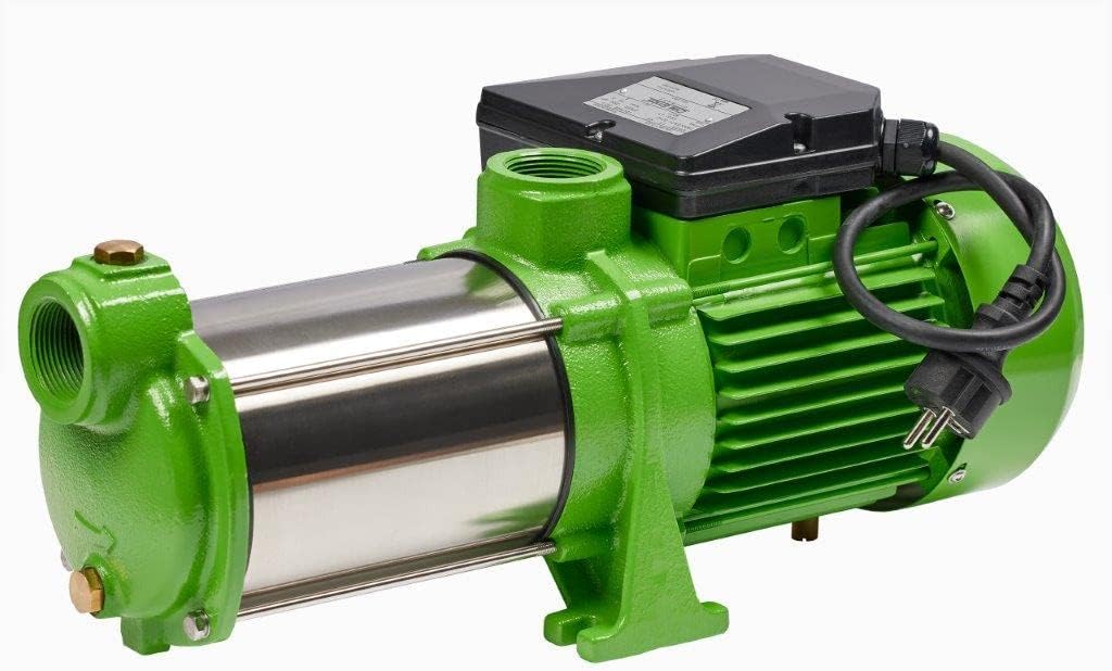 Kreiselpumpe Gartenpumpe Edelstahl 1,5 KW mit Inverter Drehzahl gesteuert 8400 L/h und 8,4 Bar Druck