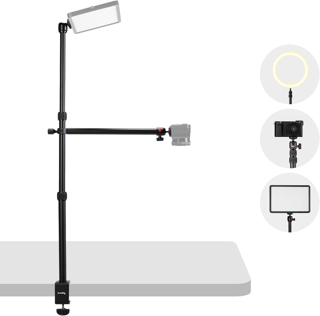 SMALLRIG Kamera-Tischhalterung mit magischem Arm und 1/4-Zoll-Kugelkopf, Verstellbarer 13-35,4-Zoll-