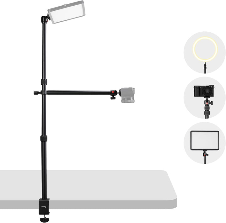 SMALLRIG Kamera-Tischhalterung mit magischem Arm und 1/4-Zoll-Kugelkopf, Verstellbarer 13-35,4-Zoll-