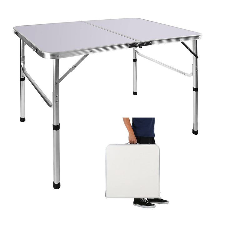 Aluminium Campingtisch Klapptisch Leichter tragbarer Gartentisch für Picknick, Angeln, Grillen, vers