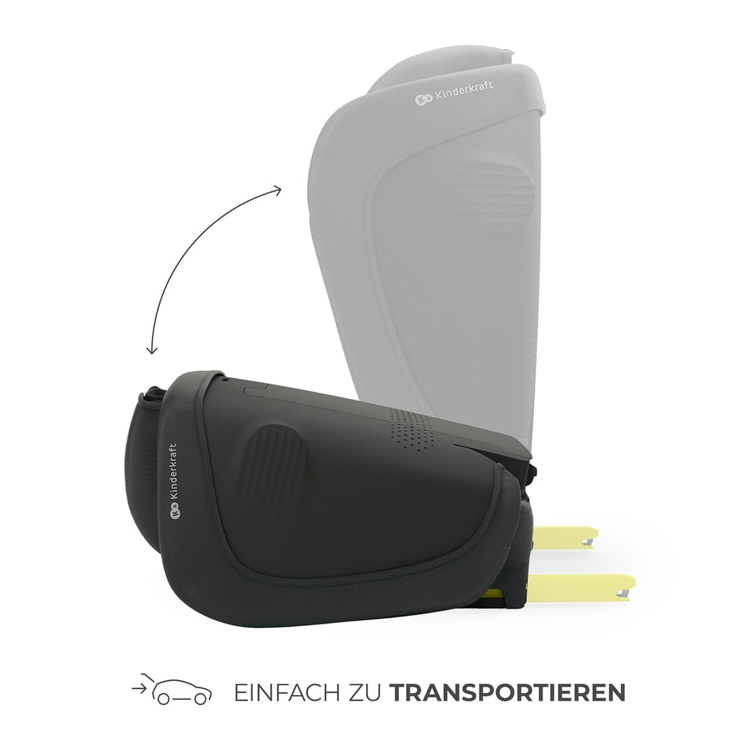 Kinderkraft UNITY 2 i-Size, Faltbarer Autositz 100–150 cm, von ca. 3,5 bis 12 Jahre, verstellbare Ko