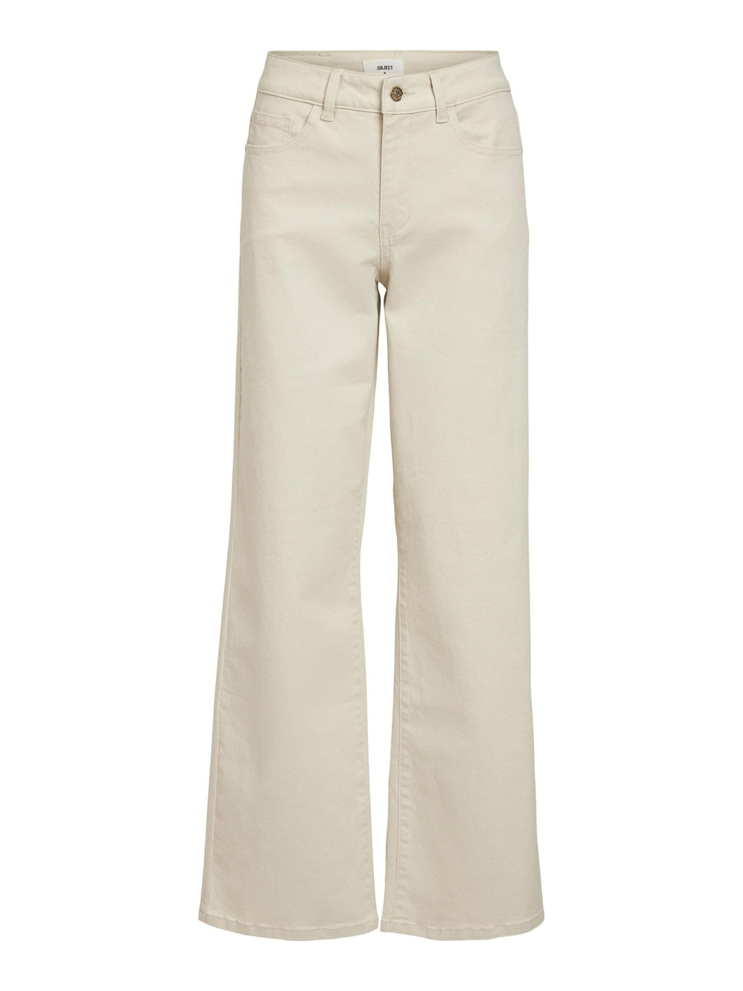 Object Female Wide Fit Jeans Twill- XS Sandshell, XS Sandshell