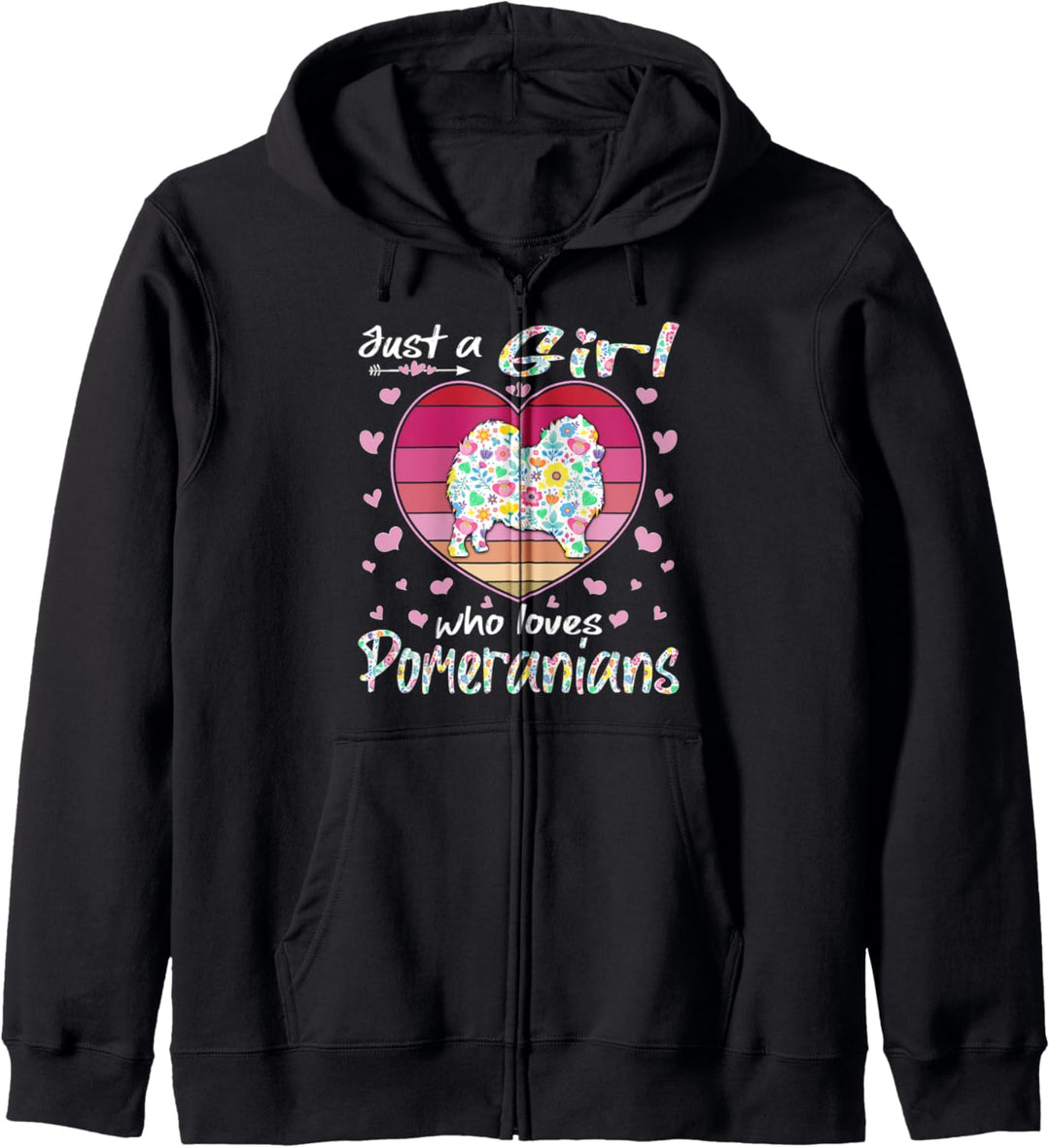 Just A Girl Who Loves Pomeranians Cute Pomeranian Lover Gift Kapuzenjacke