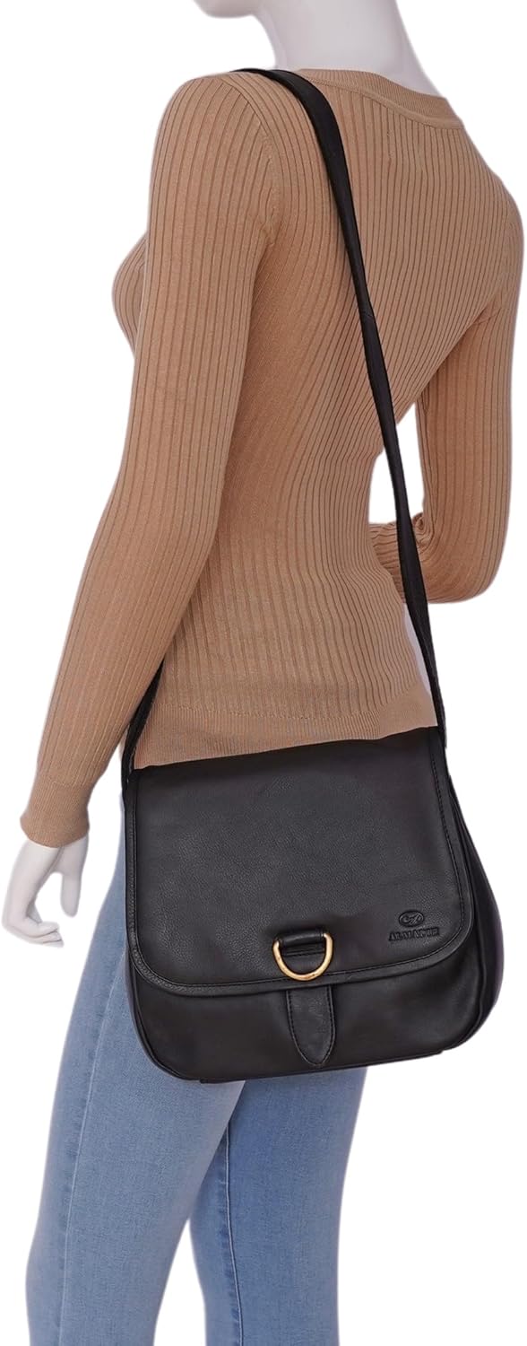 ALMADIH Premium Leder Damentasche Umhängetasche LOLA Ledertasche Handtasche Schultertasche Freizeitt