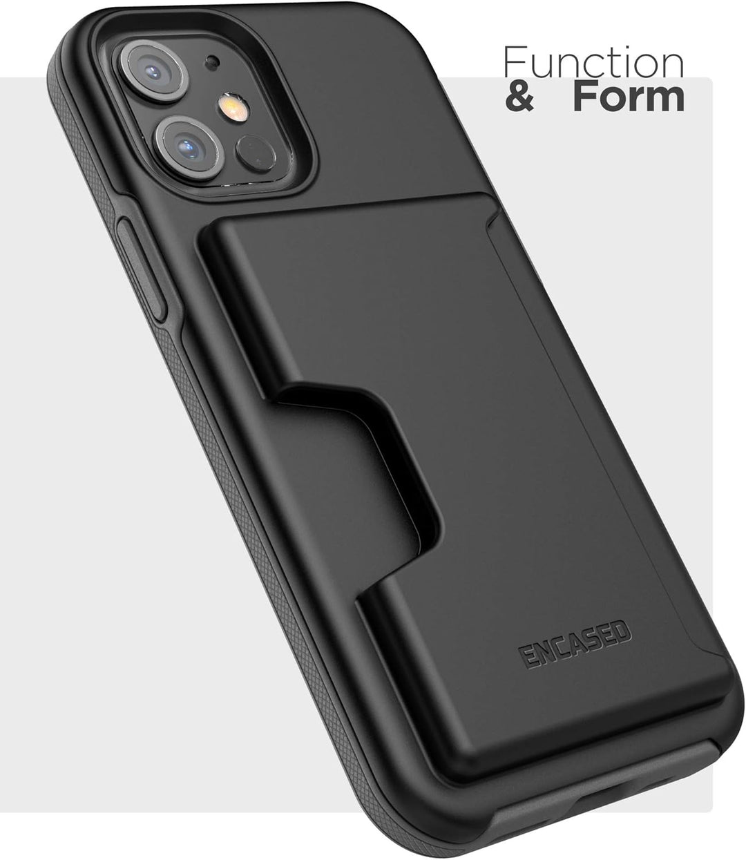 Encased Wallet Hülle für iPhone 12 Pro Max mit Kartenfach – Schutzhülle Handyhülle Stossfest Case (S