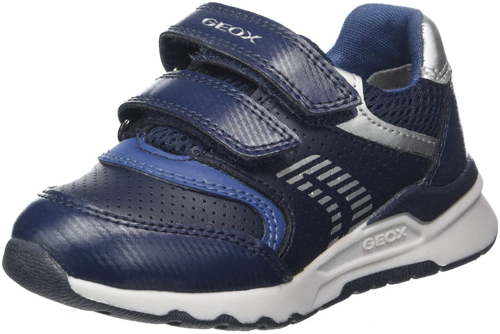 Geox Jungen B Pyrip Boy A Sneakers, Navy Silver