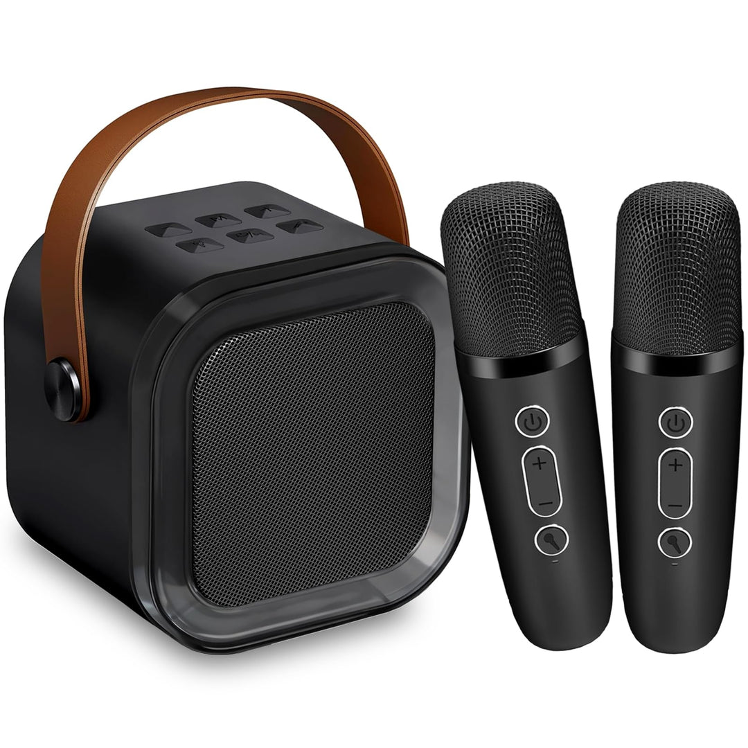 Mini Karaoke Maschine Kinder mit 2 Mikrofonen, tragbar Kinder Mikrofon Geschenk 3-12 Jahre, Kindermi