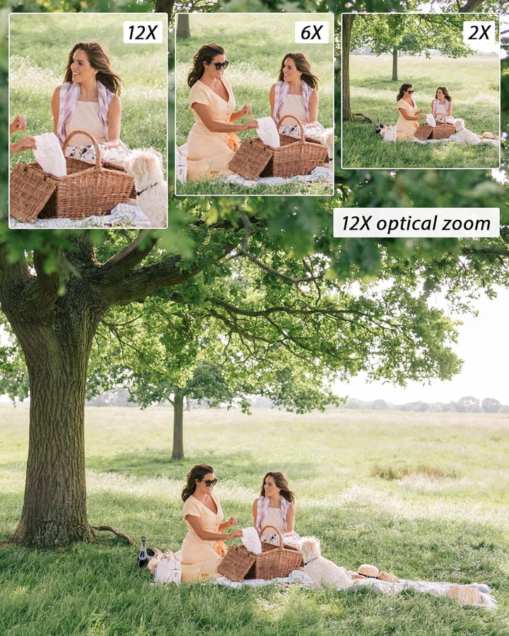 Digitalkamera 1080P, 48 Megapixel 12X Optischer Zoom Fotokamera, optischer Bildstabilisator Vlog Kam
