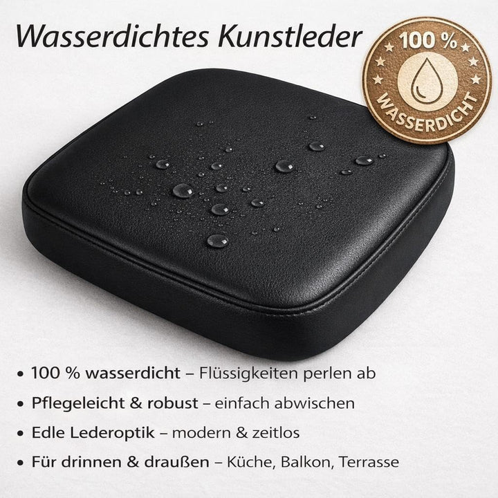SILUK Sitzkissen 4er Set – Wasserdicht, Weich & Dick, Abnehmbarer Bezug mit Reissverschluss, Outdoor