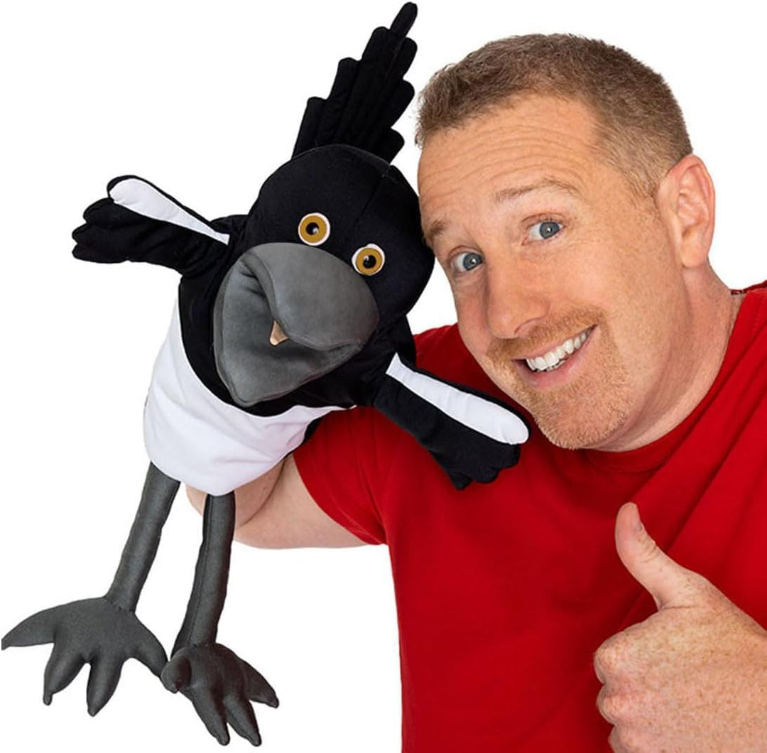 Steve und Maggie Plüschtier – Maggie Magpie Hand Puppet for Kids 1+, Soft Bird Puppet for Pretend Pl
