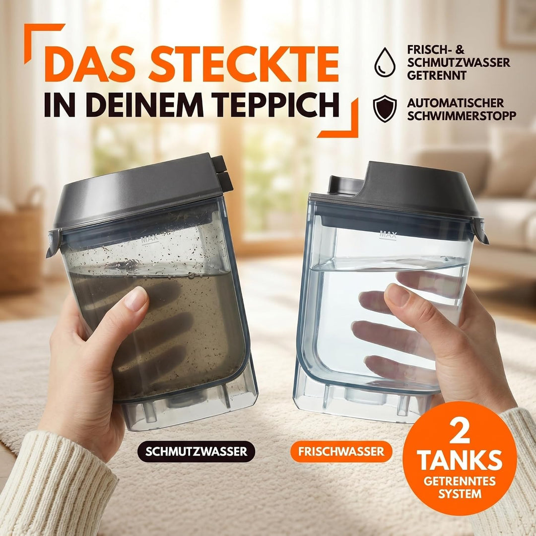 SOMMERTAL MultiCleaner WS600 Polsterreiniger, Waschsauger | Gerät für Teppiche, Treppen, Polster, So