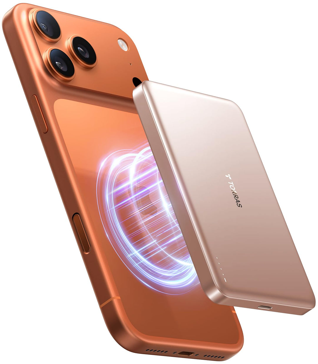 TORRAS MiniMag Gold Powerbank für MagSafe, 10000mAh Schnellladen Magnetische Power Bank Slim, Wirele