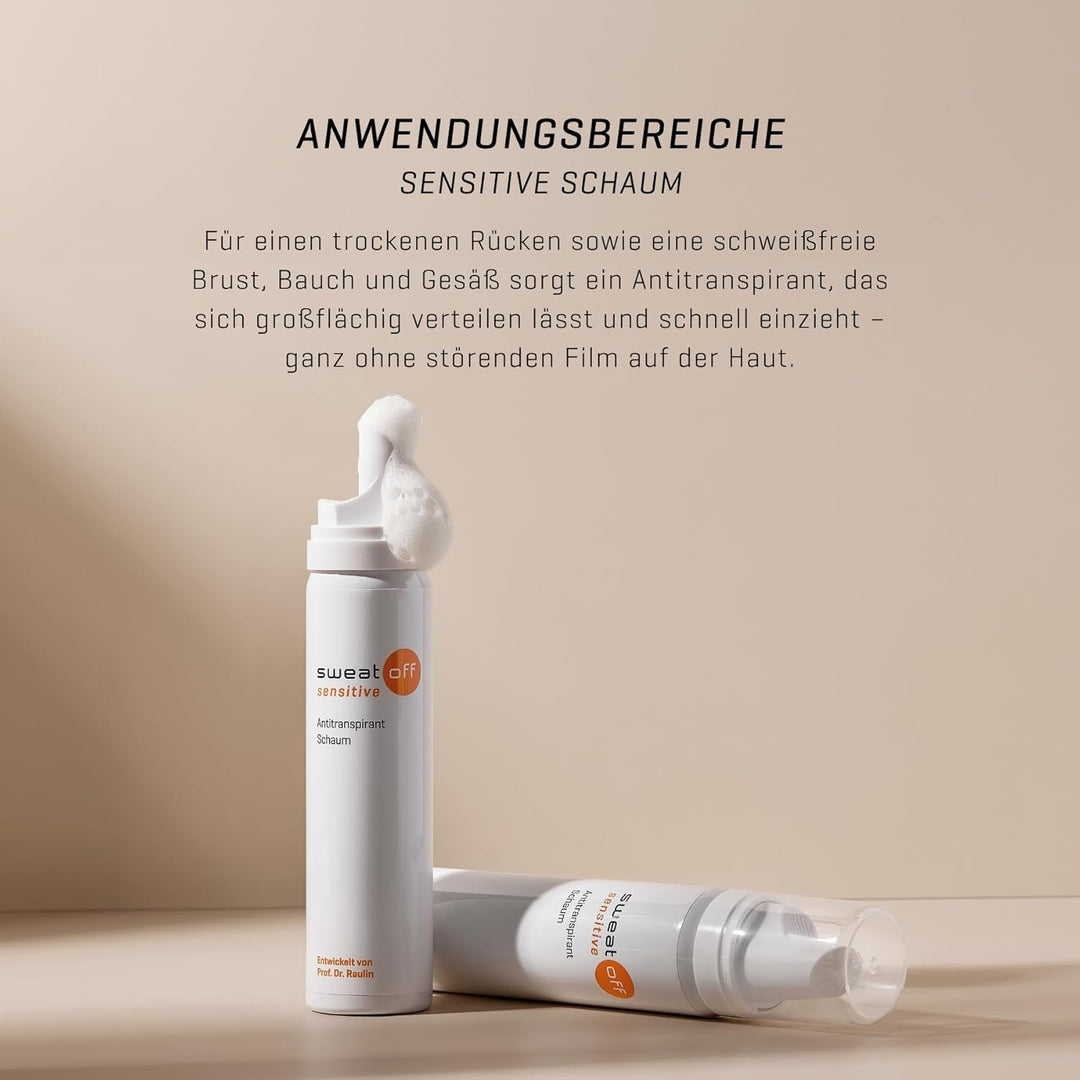 Sweat-Off sensitive Antitranspirant Schaum, Flüssigkeit, 75ml gegen Schwitzen | Schaum gegen Schweis