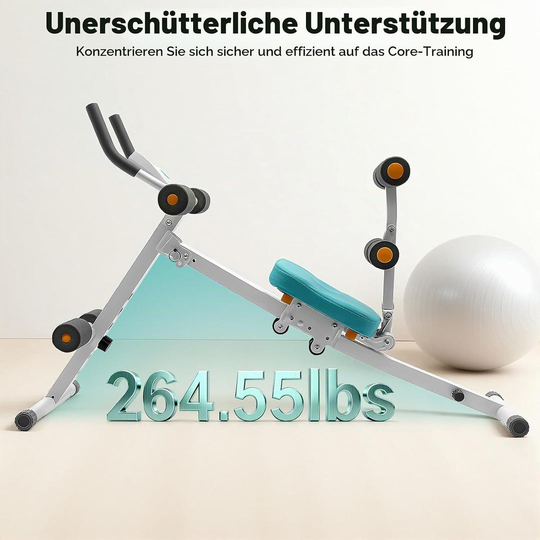 Bauchtrainer mit LCD Display, Bauchmuskeltrainer für Zuhause 120kg Tragkraft, Ab Roller mit Widersta