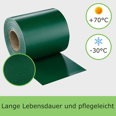 workingHOUSE PVC Sichtschutzstreifen für Doppelstabmattenzaun - 450g/m² 50 m x 19 cm - Zaunsichtschu