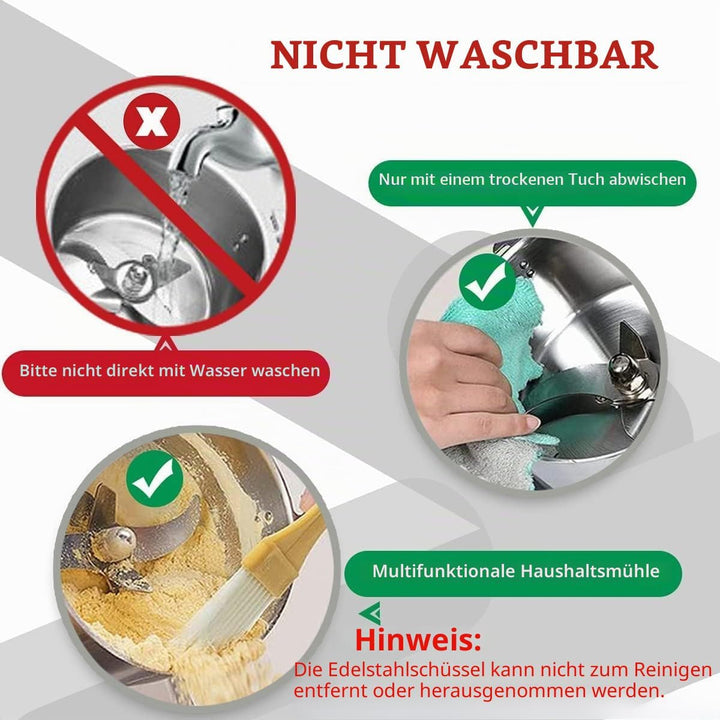 LEJIEYIN Elektrische Kräutermühle 550 g Hochgeschwindigkeits-Gewürzmühle aus Edelstahl Elektrische M