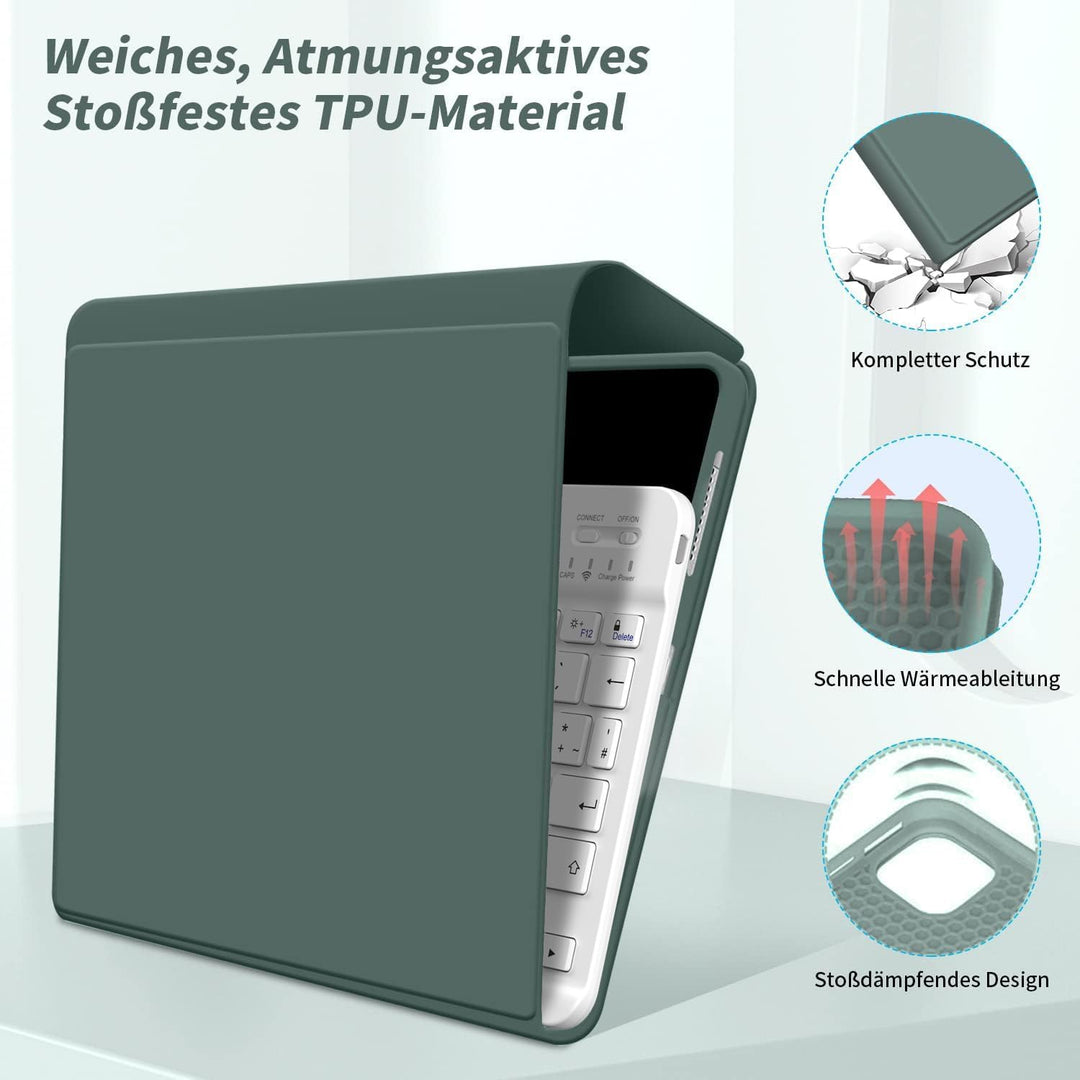 ZOYU Hülle mit Tastatur für iPad 9. Generation 2021/iPad 8. Generation 2020/iPad 7. Generation 2019,