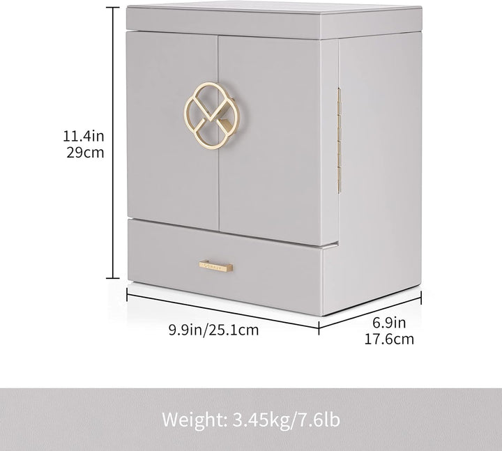 Vlando Schmuckaufbewahrung Gross, Schmuckschatulle Schmuck Organizers Gross XXL, Schmuckkästchen mit