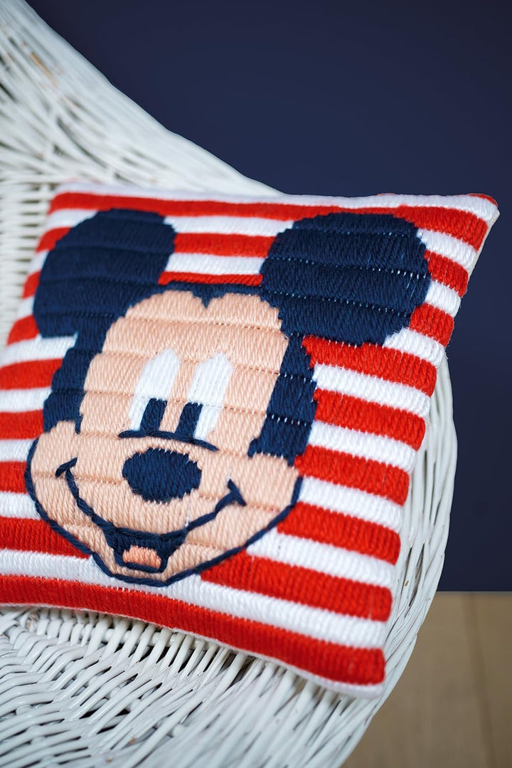 Vervaco Spannstichkissen Disney Mickey Mouse, Stickbild vorgezeichnet Spannstichpackung, vorbezeichn
