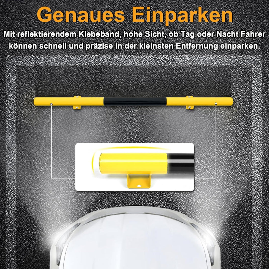 NAIZY Radstopper 2er Metall Parkstopper Parkplatzbegrenzung 180x8x9cm Parkplatzmarkierung mit Dehnsc