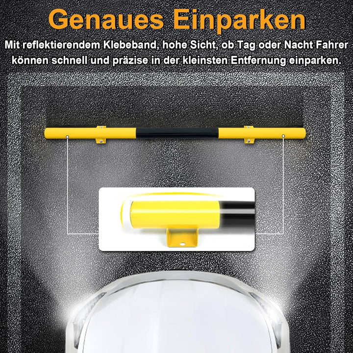 NAIZY Radstopper 2er Metall Parkstopper Parkplatzbegrenzung 180x8x9cm Parkplatzmarkierung mit Dehnsc